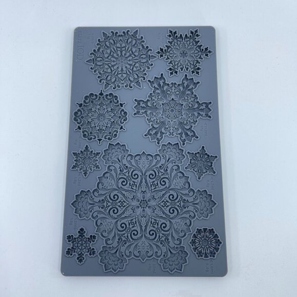iod iron orchid designs "blitz" silicone mould snowflakes holidays christmas - Picture 1 of 3